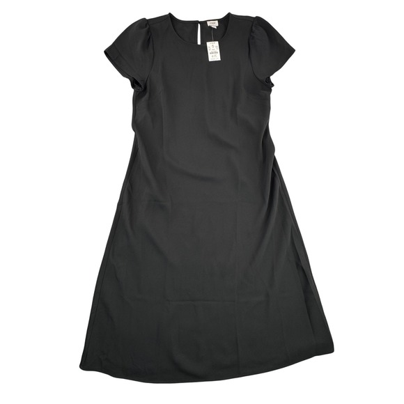 J.Crew Dresses & Skirts - J.Crew Womens Black Puff Sleeve Midi‎ Dress BV647 Sz 12 NEW MSRP $110 Office LBD